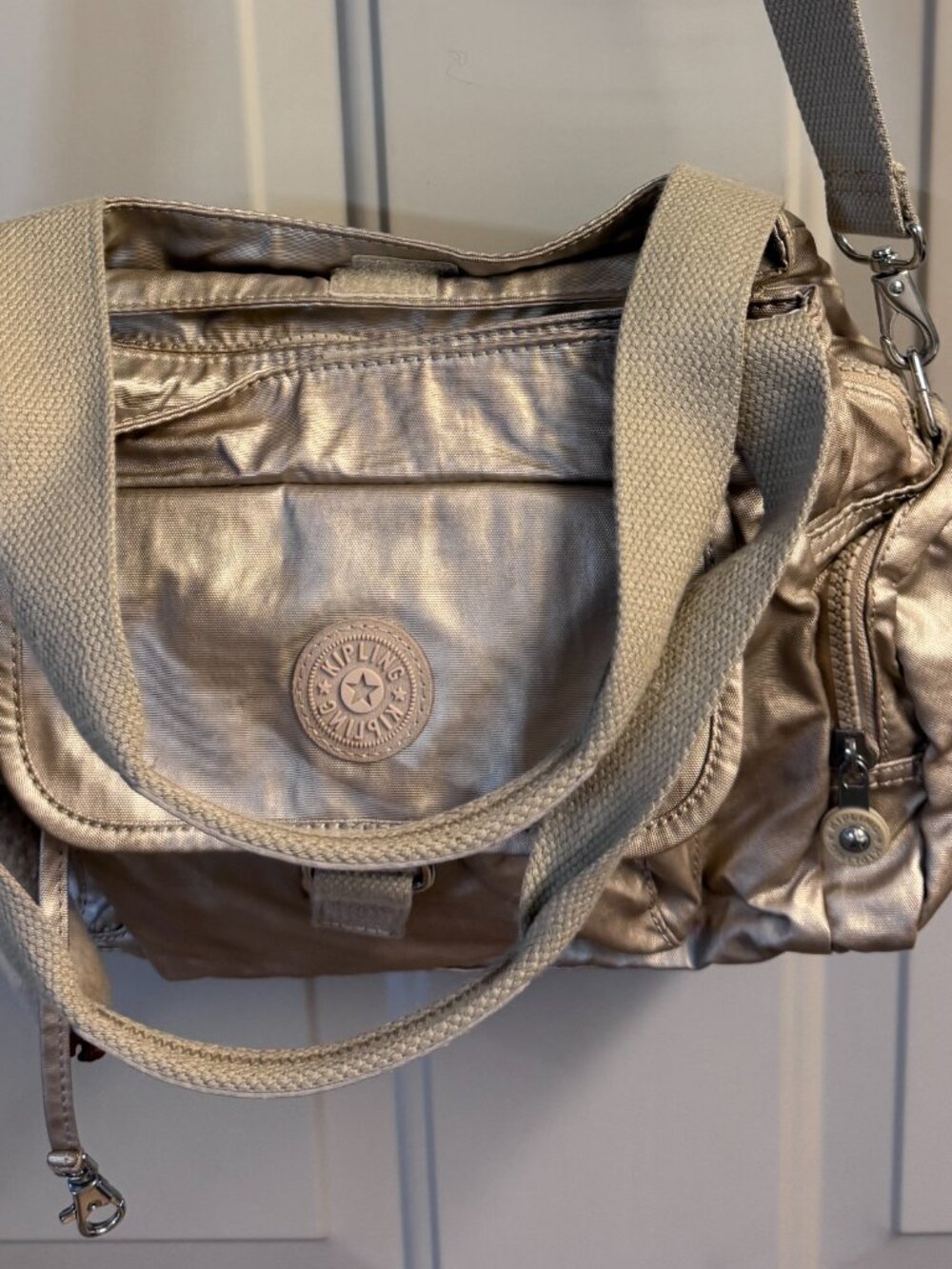 KIPLING FELIX LARGE METALLIC HANDBAG - Picture 9 of 16